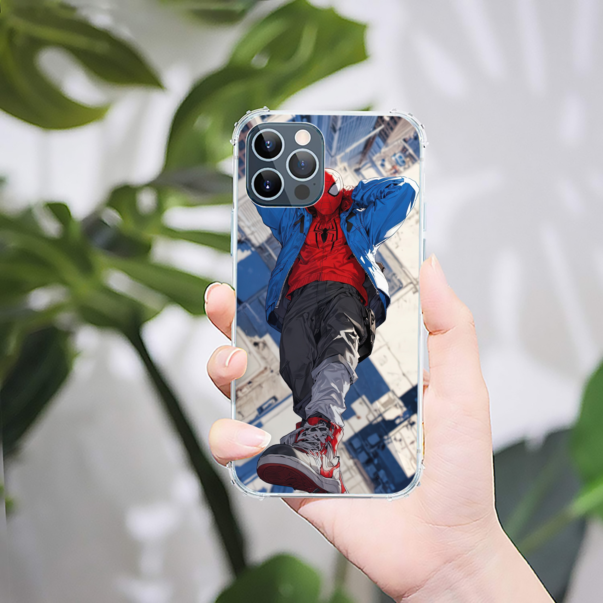 （画像用） Spider Man スパイダーマン 【iPhone 12シリーズ対応】透明スマホケース（クリアソフトケース）